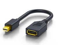 Adaptador SYONG 8K Mini DisplayPort a DisplayPort 1.4, 8K60Hz 4K240Hz, Cobre Chapado en Oro, Thunderbolt 2 32.4Gbps, Mini DP a DP 1.4