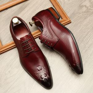 Nouvelles chaussures habillées pour hommes en cuir véritable, fabriquées à la main, haut de gamme, adaptées aux affaires, aux mariages et aux fêtes. - Product Image 5