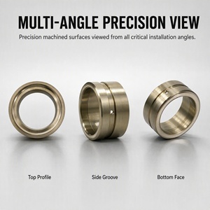 Anillo de sellado de aluminio y bronce para aplicaciones de bombas, superficie mecanizada de precisión multiángulo - Product Image 1