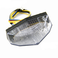 Feu universel de moto DC 12V 12LED feu arrière d'arrêt de frein DRL indicateurs pour moto moto ATV Dirt Bike clignotants