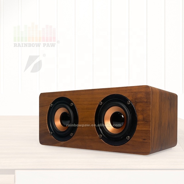 Original Kts-1612 Mini Speaker Multi-loudspeakers Wireless Wood Bt 5.0 Speaker Portable Home Outdoor Speaker with Tf Fm Radio