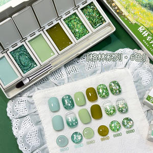 2025 nuova serie <span class=keywords><strong>MORDA</strong></span> verde Non tossico di lunga durata Gel di lusso UV smalto in bottiglia con LED stagionatura per Nail Art salone - Product Image 2
