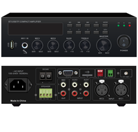 Gran oferta clase D mini escritorio Bluetooth FM DC24V audio sonido PA sistema dispositivo mezclador amplificador con control RS232