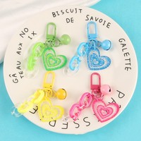 Pendentif porte-clés couple en acrylique, décor de charme de sac mignon, petits accessoires porte-clés de couleur fraîche pour couples/cadeaux