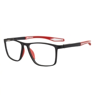 Montures de lunettes unisexes rectangulaires tendance surdimensionnées sportives en TR90 anti-lumière bleue en acrylique légères – Vente en gros directe usine