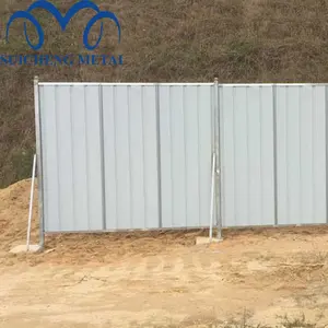 industrial colorbond fencing installation /solid steel fencing panels/Japanese safety construction fences