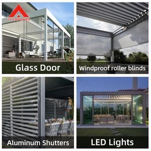 Terrazas de aluminio personalizables para exteriores, Pabellón Ecológico, restaurante, empalme, Gazebo retráctil plegable independiente - Product Image 5