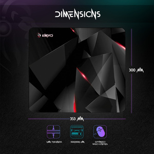 Alfombrilla de ratón TechSide Kimpad ProEdge Series Gaming M Geometry Rosso 35x30x4mm Gomma Naturale Impermeabile Bordi Modelo KMP353G_P - Product Image 2