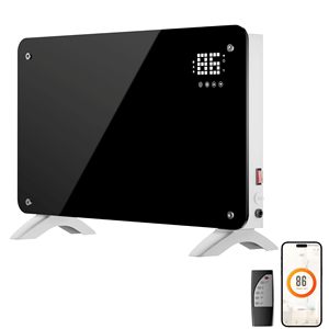 Chauffage mural électrique à convection de haute qualité avec grand écran et panneau en verre miroir pour la maison - Product Image 1