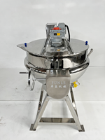 Marmite de cuisson inclinable à chauffage électrique à vapeur en acier inoxydable de qualité stable avec agitateur pour mayonnaise, sauces alimentaires et sirops