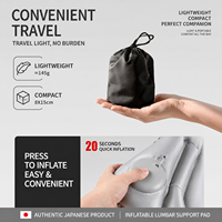 Coussin de soutien lombaire gonflable ultraléger tendance 2026 pour les voyages en avion, coussin de dos portable pour le camping