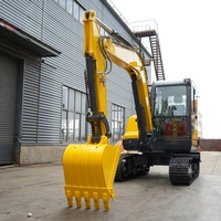 Mini-excavatrice Sunblaze avec chenilles en acier, 6,5 tonnes, excavatrices pas chères à vendre