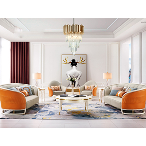 De luxe en cuir 5 places canapé salon 3 2 canapés meubles conceptions modernes - Product Image 1