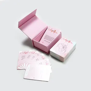 custom printed pink couples Spanish conversation game cards print make high quality emotional paper card game