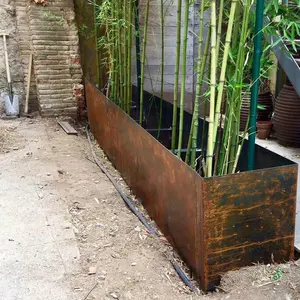 <strong>Large</strong> Rusted Corten Steel Planter Pot Square Metal Laser Cut Flower <strong>Box</strong> with Epoxy Finishing for Outdoor Garden <strong>Planting</strong> - Product Image 1
