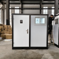 Baño Móvil Prefabricado Listo para Usar, Cabina de Inodoro con Estructura de Acero y Inodoro de Cerámica para Bodas y Eventos VIP