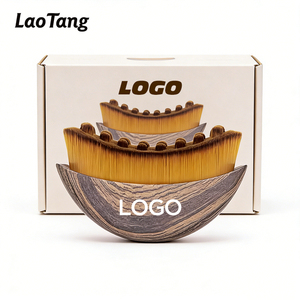 Masseur facial doux avec logo personnalisé, nouvelle brosse ovale pour le drainage lymphatique, brosse pour le drainage lymphatique du visage, pour le massage quotidien des yeux, du cou et du corps - Product Image 1