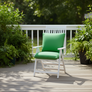 เบาะเก้าอี้กลางแจ้งสีเขียว 19.7x19.7x2.8 นิ้ว ผ้าอ็อกซ์ฟอร์ด ถอดซักได้ สำหรับตั้งแคมป์ ใช้ได้ทุกฤดู - Product Image 2