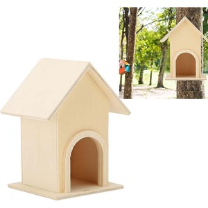 Maison d'oiseau en bois décorative <span class=keywords><strong>Mini</strong></span> mangeoire à oiseaux <span class=keywords><strong>Cage</strong></span> jardin et décoration artisanale de peinture pour enfants - Product Image 3