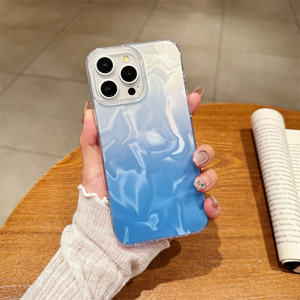 Funda de teléfono móvil de galvanoplastia degradada de lujo, funda de teléfono con arrugas irregulares 3D de bajo <span class=keywords><strong>precio</strong></span> para <span class=keywords><strong>Iphone</strong></span> 16 15 14 pro Max - Product Image 2