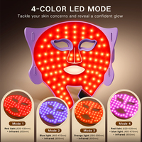 Masque facial en silicone pour la beauté du visage, thérapie photonique, lumière rouge infrarouge LED, masque facial portable pour les lèvres et les yeux, soin à domicile