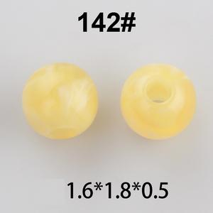 Wholesale Acrylic Large Hole <b>Beads</b> Double-Color Round Amber Effect <b>Beads</b> for DIY Jewelry - Product Image 3