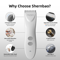 Tondeuse à poils pour animaux de compagnie rechargeable Shernbao PGC-318, faible bruit, haute performance, tondeuse électrique pour chiens et chats, tondeuse professionnelle pour salon de toilettage