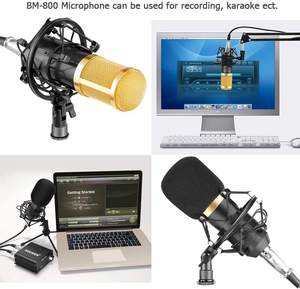 ไมโครโฟนพร้อมขาตั้งไมโครโฟนออโต้ทูเนตไมโครโฟนระดับมืออาชีพชิปเซ็ตเสียงสำหรับการบันทึกการเล่นเกมร้องเพลง YouTube - Product Image 2