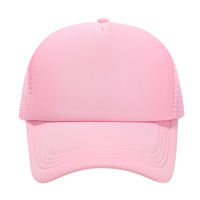 Casquettes de baseball de sport et de voyage à 5 panneaux pour hommes, vierges, en maille et mousse, style trucker, avec broderie de logo personnalisée de haute qualité