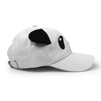 Gorra de Béisbol Personalizada con Bordado de Animales de Dibujos Animados, Unisex, Estructurada, Ajustable, de Algodón, con Orejas de Panda, para las Cuatro Estaciones