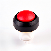 TOOWEI Interruptor de Botón Pulsador Compacto Sellado de 12mm con Función Momentánea y de Mantenimiento