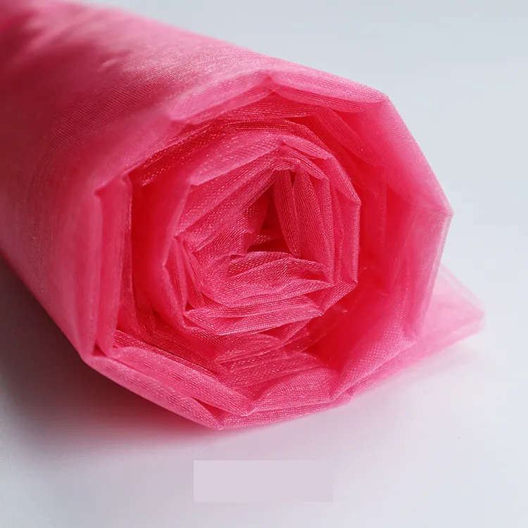 Organza Fabric Amazon Hot Selling Cheap Price 100% Polyester Bright Shiny Plain Organza Fabric For Wedding Dress