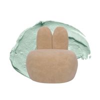 Fauteuil de sol pour enfant en peluche avec dossier en forme de patte d'animal, style moderne et durable, pour salon