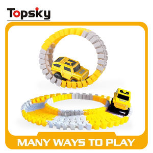 Plástico DIY Ingeniería eléctrica pista coche juguete carrera <span class=keywords><strong>tren</strong></span> ferrocarril camión vehículo ranura juguete para niños - Product Image 4