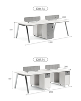 Bureau moderne Poste de travail pour le personnel Bureau Table de bureau ouvert Bureau modulaire Mobilier de bureau Poste de travail