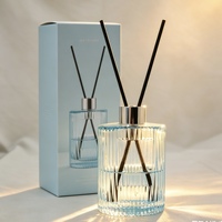 Diffuseur de parfum d'ambiance de luxe en verre avec bâtonnets, emballage personnalisé, cadeau idéal pour hôtels et spas