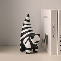 Figurine de chat en porcelaine abstraite Tonfo, écologique, faite à la main, mignonne, créative, pour la décoration de la maison, salon, entrée, meuble TV