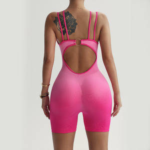 Ginásio Fitness Esportes Tummy Control Macacão das mulheres New Seamless U-Shaped Backless Yoga Bodysuit para Treino - Product Image 1