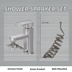 Set doccia ecologico per lavabo con doccetta, tubo flessibile e <span class=keywords><strong>attacco</strong></span> rapido, uscita acqua singola con deviatore - Product Image 2