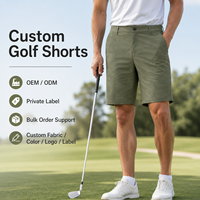 Shorts de golf droits camouflage personnalisés pour hommes, respirants, résistants aux plis, commandes de logos personnalisés sous marque privée