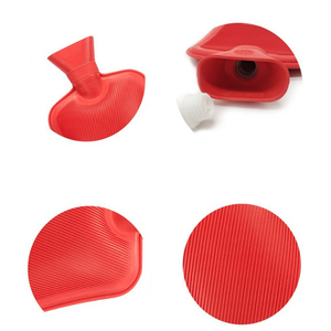 Bouteille d'eau chaude en caoutchouc naturel doux et moelleux de 2000 ml avec housse en peluche - Product Image 4