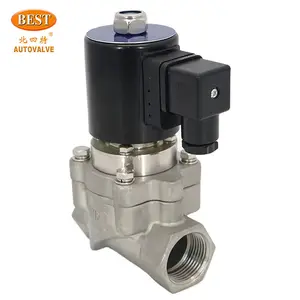 Válvula solenóide de aço inoxidável com flange de rosca de 2 vias, bobina de vapor 12v 24v 220v 110v ac dc, bom preço, Z281 NC