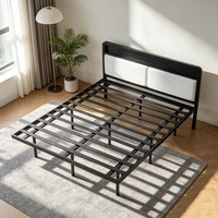 Lit en acier best-seller sans matelas, design simple, lit d'hôtel moderne, lit en métal durable