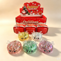 RXS Halloween Maltose Dumpling Squishy Toy 2.5 Inch Maltose Snowflake Sequin Glitter Elk Slow Rebound Toy Fidget Toy 74