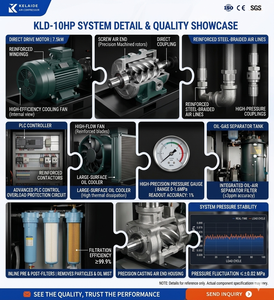 7.5KW 10HP Industrial Screw Air Compressor System with Air Tank and Dryer for <b>Small</b> Factory Use - Product Image 5