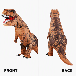 Costume gonflable amusant de T-Rex pour enfant, tenue de dinosaure gonflable pour Halloween avec ventilateur intégré, déguisement de fête - Product Image 3