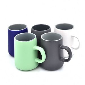 Juego de Tazas de Cerámica Brillante de 10 oz, Tazas de Café Coloridas por Dentro, Tazas para Leche, Servicio de Restaurante para Agua y Capuchino - Product Image 2