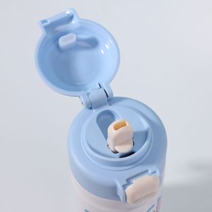 Vaso portátil de acero inoxidable <span class=keywords><strong>con</strong></span> diseño de animales de dibujos animados, tapa <span class=keywords><strong>con</strong></span> popote y asa de cuerda elegante - Product Image 5