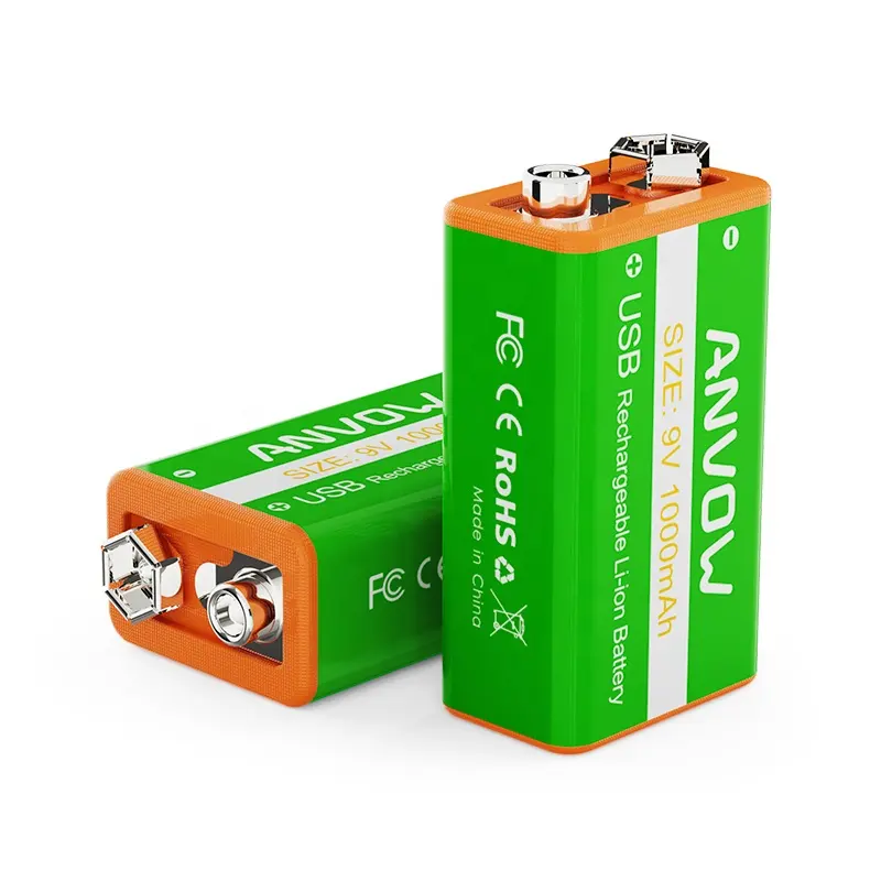 Tip C Usb bağlantı noktası 9v Li-ion şarj edilebilir piller 1000mah 9v hücre c tipi kablo 6F22 şarj premium lityum