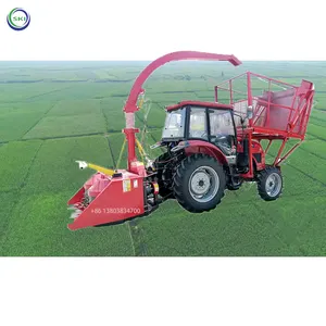China Hydraulic Small Tractor Pull Type Forage Harvester Crusher Manufacturer Grass Silage Combine Harvester Harvesting Machine